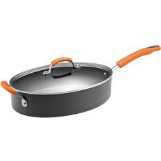 Ovals Saute Pans Rachael Ray Hard Anodized with lid