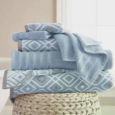 Towels Modern Threads Yarn Dyed Towel Blue (137.16x68.58)