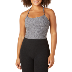 Yoga Tank Tops Beyond Yoga Spacedye Slim Racerback Cropped Tank Top - Black/White