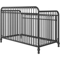 Gold Bedside Crib Little Seeds Raven Metal 3-In-1 Convertible Nursery Crib 30.5x55.5"