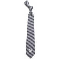 Grey - Men Ties Eagles Wings Gingham Tie - New York Yankees