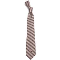 Beige Ties Eagles Wings Gingham Tie - Mississippi State Bulldogs