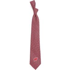 Black Ties Eagles Wings Gingham Tie - Wisconsin