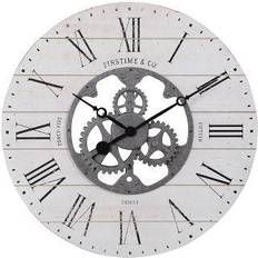 Firstime Shiplap Gears Wall Clock 24"