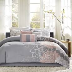 Textiles Madison Park Lola Bedspread Gray, Pink (228.6x228.6)