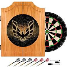 Outdoor Sports ‎Trademark Global Pontiac Firebird Black Wood Finish Dart Cabinet Set