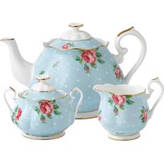 Royal Albert Polka Blue Tea Set Serving 3pcs