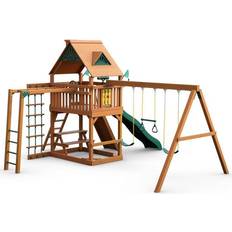 Toys Gorilla Navigator Wooden Swing Set with Monkey Bars