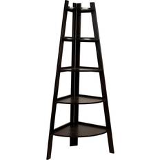 Danya B Five Tier Corner Ladder Book Shelf 63"