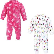 18-24M - Girls Jumpsuits Children's Clothing Hudson Baby Plush Jumpsuits - Pink Christmas Lights (10115746)