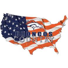 Fan Creations Denver Broncos USA Flag Cutout Sign