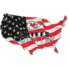 Kansas City Chiefs Sports Fan Products Fan Creations Kansas City Chiefs USA Flag Cutout Sign