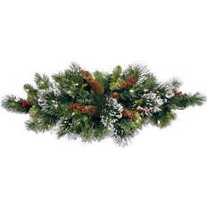 National Tree Company 32" Pre-Lit Battery-Operated Artificial Pine Christmas Tabletop Warm Clear LED Lights Decoration