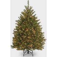 2 foot christmas tree National Tree Company Pre-Lit Dunhill Fir Hinged Artificial Christmas Tree 54"