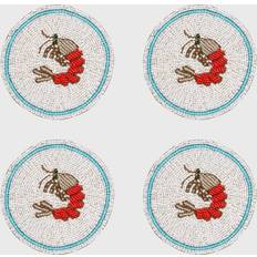 Joanna Buchanan Shrimp Coaster 10.16cm 4pcs