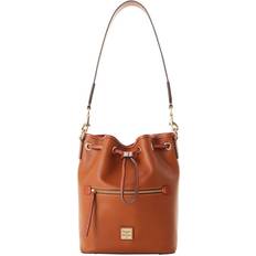 Water Resistant Bucket Bags Dooney & Bourke Pebble Grain Drawstring Bag - Caramel