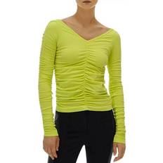 Helmut Lang Ruched Top - Acid Lime