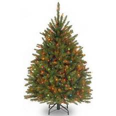 Red Christmas Trees National Tree Company Pre-Lit Snowy Bristle Artificial Christmas Tree 4.5"