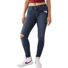 True Religion Halle Mid Rise Super Skinny Jeans - Head Space