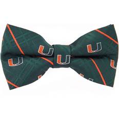 Green - Men Bow Ties Eagles Wings Oxford Bow Tie - Miami Hurricanes