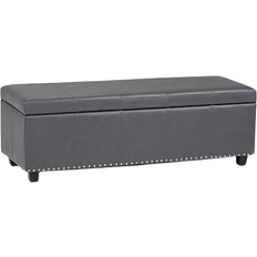 Gray Storage Benches Simpli Home Kingsley Storage Bench 17.7x16.1"