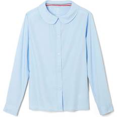 Girl's Long Sleeve Modern Peter Pan Blouse - Blue