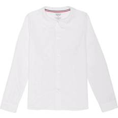 Long Sleeves Blouses & Tunics Children's Clothing French Toast Girl's Long Sleeve Modern Peter Pan Blouse - White