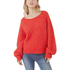 Free People Carter Pullover Sweater - Red Hot