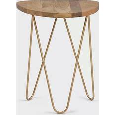 Gold - Wood Small Tables Simpli Home Patrice Small Table 45x45.7cm