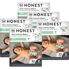 Bleier The Honest Company Clean Conscious Diapers, Barnyard Babies + Turtle Time, Size 2, 5.5-8kg, 32 Pcs