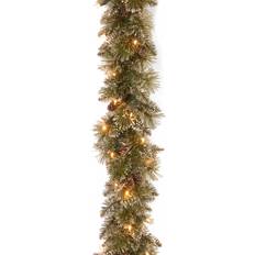 Decorations National Tree Company 6-ft. Pre-Lit LED Glittery Bristle Pine Artificial Garland Decoration 72"