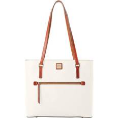 Dooney & Bourke White Totes & Shopping Bags Dooney & Bourke Pebble Grain Large Shopper - White