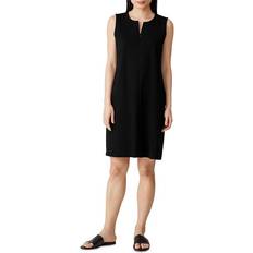 Polyurethane - Short Dresses Eileen Fisher Zip Up Sleeveless Dress - Black