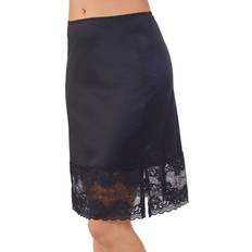 Lace Skirts Vanity Fair Lace-Trim Half Slip Skirt - Midnight Black