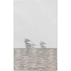 Linum Home Textiles Sofia Embellished Bath Towel Grey, White (137.16x68.58cm)