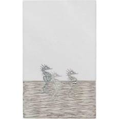 Linum Home Textiles Sofia Embellished Bath Towel White, Grey (137.16x68.58cm)