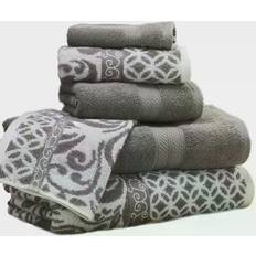 Modern Threads Trefoil Towel Gray (137.16x68.58)