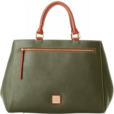 Dooney & Bourke Pebble Grain Zip Satchel Bag - Olive