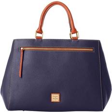 Dooney & Bourke Pebble Grain Zip Satchel Bag - Midnight Blue