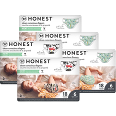 Bleier The Honest Company Clean Conscious Diapers, This Way, That Way + Big Trucks, Size 6, 16+kg, 18 Pcs