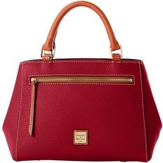 Dooney & Bourke Pebble Grain Small Zip Satchel Bag - Wine