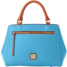 Dooney & Bourke Pebble Grain Small Zip Satchel Bag - Sky Blue