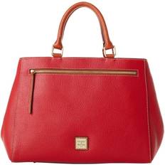 Dooney & Bourke Pebble Grain Zip Satchel Bag - Red