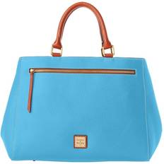 Dooney & Bourke Pebble Grain Zip Satchel Bag - Sky Blue