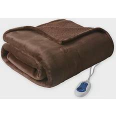 Beautyrest Berber Blankets Brown (177.8x152.4cm)