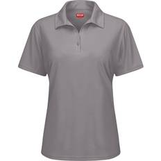 Fitness & Gym - Women Polo Shirts Red Kap Short Sleeve Performance Knit Flex Series Pro Polo Women - Grey