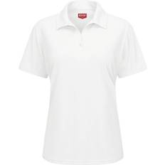 Fitness & Gym - Women Polo Shirts Red Kap Short Sleeve Performance Knit Flex Series Pro Polo Women - White