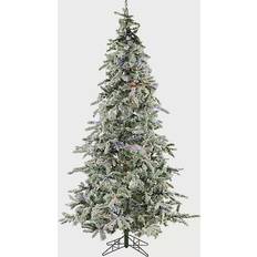 Prelit flocked christmas tree Fraser Hill Farm Pre-Lit LED Flocked Mountain Pine Christmas Tree