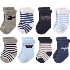 Hudson Rolled Cuff Crew Socks 8-pack - Aviator (10754534)