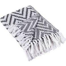 Design Imports Chevron Blankets Black (152.4x127cm)